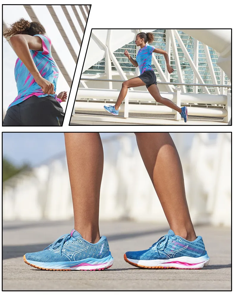 Mizuno Men's Wave Inspire 19 Provincial Blue/White/Light Orange-7